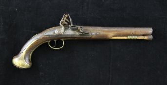 A 19th century flintlock pistol by Barber, with London proof marks, 15in.