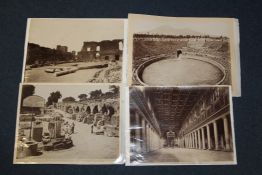 A collection of sixty nine late 19th century albumen photographs of Italy by Alinari Bros, Nessi,