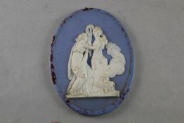 Four jasper cameo relief plaques, late 18th / early 19th century, possibly John Turner & Co, two