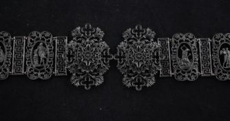 A fine pair of early 19th century Berlin ironwork bracelets, by Johann Conrad Geiss of Berlin, c.