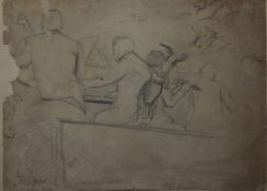 Duncan Grant (1885-1978)pencil drawing,`Concert Rouge`,initialled and dated 1906,9 x 12.5in.