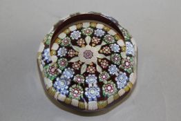 Four Perthshire limited edition floral and concentric glass paperweights, c. 1993-2001, comprising a