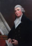 After George Romneyoil on canvas,Portrait of Sir William Fraser, of Ledeclune and Morar, 1st