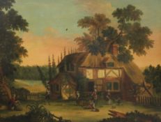 Attributed to George Smith of Chichesteroil on canvas,The Hop-pickers,29 x 41in.