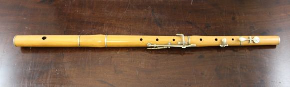 A French boxwood piccolo by Gautrot Aine, stamped, 24.5in.