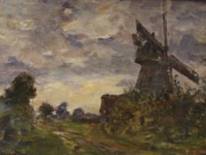 James Herbert Snell (1861-1935)oil on board,The Old Windmill, Burnham on Crouch, Essex,signed,10 x
