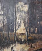 Joan Cecile Boswell-Brownoil on canvas,Figures in woodland,signed and inscribed verso,22 x 18in.