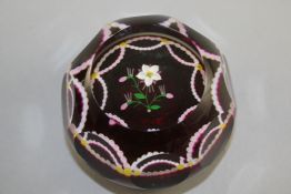 Four Perthshire Annual edition floral glass paperweights, c.1990-97, model no.s A90, D91, D95 and