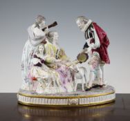 A Samson of Paris porcelain group, late 19th century, modelled as a gentleman, two ladies and a girl