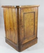 A Victorian S. Mordan & Co walnut cabinet safe, the faux grained wood door with original label