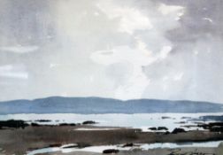 Edward Wesson (1910-1983)watercolour,Arun coast towards Kyntire,signed,9.5 x 13.5in.
