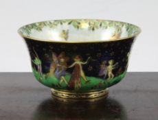 A Wedgwood fairyland lustre `Leapfrogging Elves` bowl, designed by Daisy Makeig-Jones, the