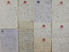 ROYAL INTEREST: Ten handwritten letters and a card by Queen Mary to her lady-in-waiting, Lady Eva