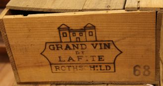 Eleven bottles of Chateau Lafite 1968, Premier Cru Classe, Pauillac, in original wooden case;