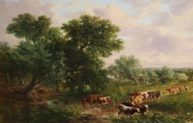 Edward Orlando Bowley (fl.1843-1870)oil on canvas,Foston on the Wolds, Yorkshiresigned and dated `