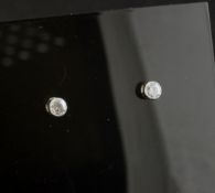 A pair of 18ct white gold diamond ear studs, total weight approximately 0.42ct.