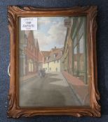 William Dacres Adams (1864-1951)oil on card,`Fisher Street, Lewes`,signed,9 x 7in.