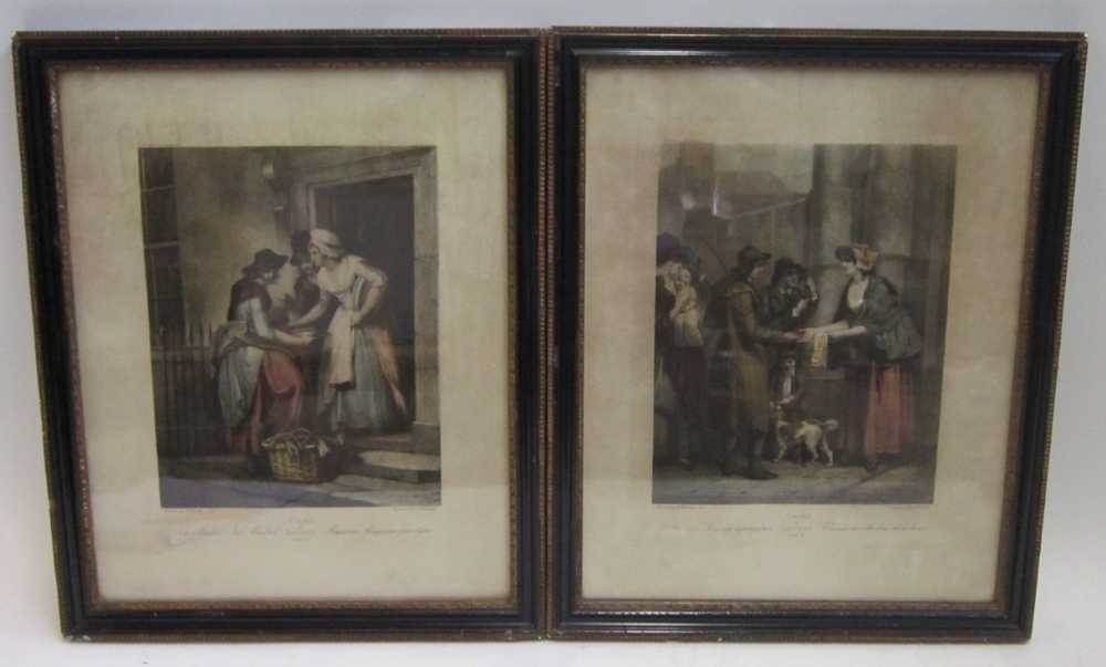 AFTER FRANCIS WHEATLEY A pair of Cries of London Prints. `New Mackrel New Mackrel``; and `A New Love