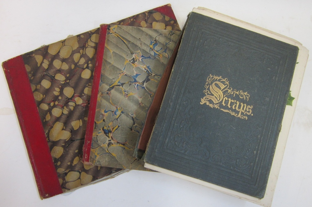 A mid-late 19th Century Sketch/Scrap Book containing Photographs, Sketches etc also containing 9