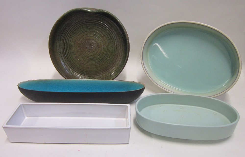 A group of five Japanese pottery Dishes, 20th Century