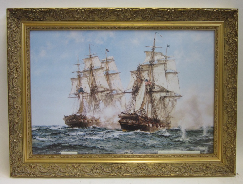 AFTER MONTAGUE DAWSON The Action between Java and Constitution December 1812, reproduction colour