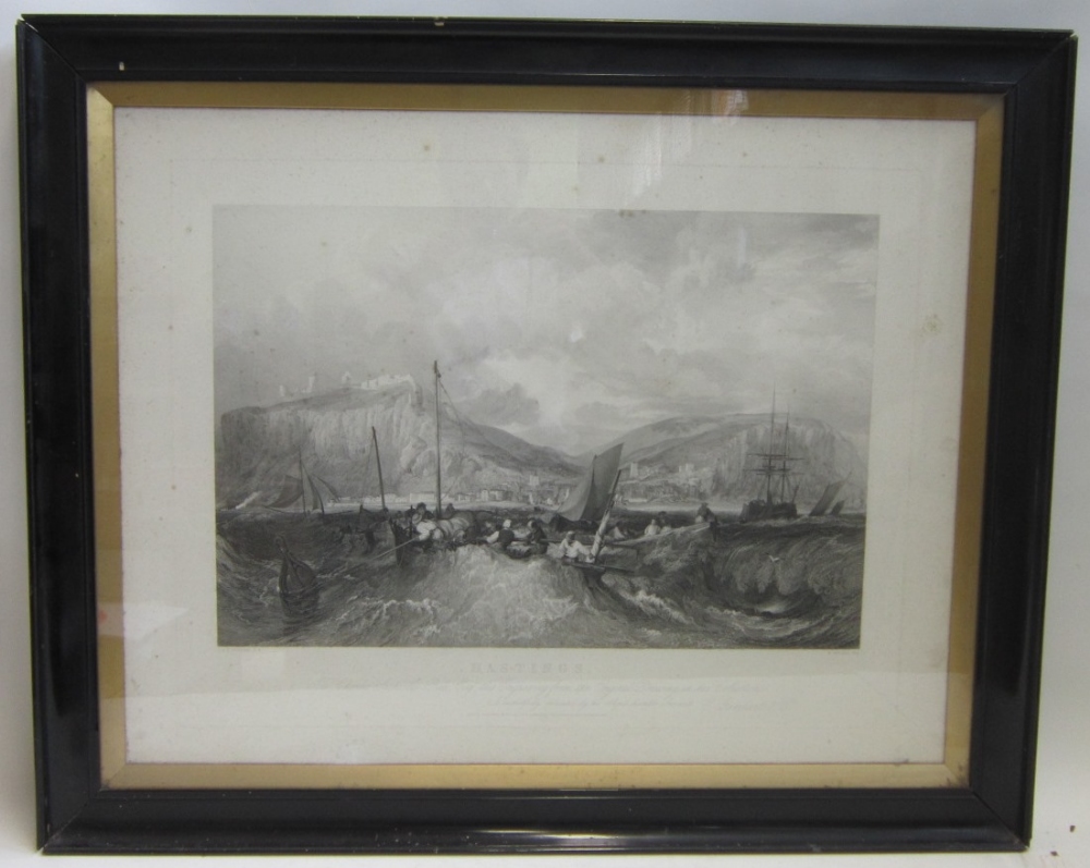 J T WILLMORE AFTER J M W TURNER `Dover;` and `Hastings` engraved by R Wallis, a pair Monochrome