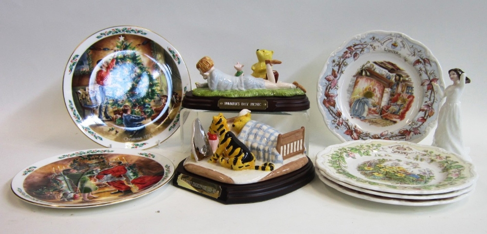 Royal Doulton Winnie the Pooh Collection with Display Stands, titled I`ve found somebody Just like