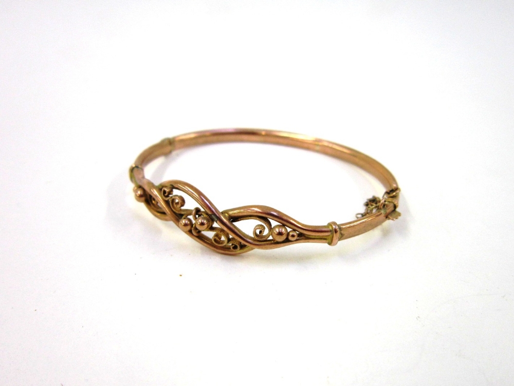 A late Victorian 9ct gold Bangle, approx 6.5 gr
