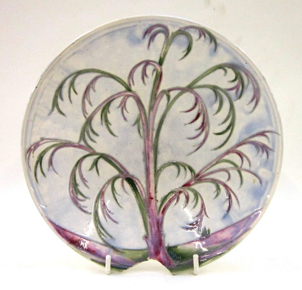 A rare Moorcroft pottery `Weeping Beech or Willow` pattern Footed Bowl. Tube lined and decorated in