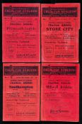 Seven Charlton Athletic home programmes season 1930-31, Millwall, Stoke, Southampton, Port Vale,