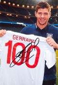 Signed pictures of England international football cap centurions, signed over a combination of