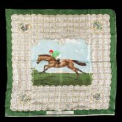 A silk Festival of Britain Derby scarf commemorating the victory of Arctic Prince in 1951