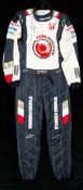 Jenson Button-signed 2007 Formula 1 Honda display racesuit, his signature on the right breast