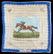 A silk Derby scarf commem¡orating the victory of Tulyar in 1952