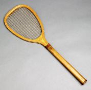 A rare and early American "Young America" lawn tennis racquet by Bailey`s of Boston,