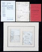 Doncaster Rovers memorabilia including autographs, two pages removed from an album with the