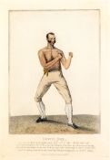 Nine antiquarian boxing prints, comprising: portraits of Dutch Sam, Thomas Spring, Jack Randall,