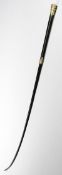 A fine quality riding crop by Thorn of Piccadilly, London, circa 1875, with silver and gold