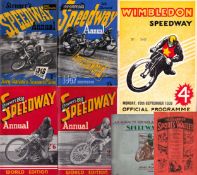 Speedway publications and programmes from the late 1930s, 1940s and 1950s, also several 1960s, the