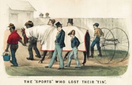 Three Currier & Ives racing prints published in New York, THE SPORTS WHO LOST THEIR TIN; THE CROWD