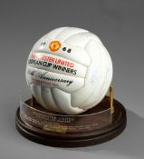 A football signed by the Manchester United 1968 European Cup winners, a club issued limited