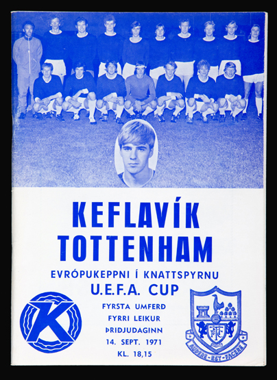Keflavik v Tottenham Hotspur programme UEFA Cup 14th September 1971