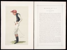 Vanity Fair prints of jockeys, J E Watts, Count Strickland, Tom Loates, Fred Archer, Bernard Dillon,