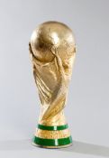 A replica of the World Cup Trophy, a faithful replica made from the original casting, and very heavy