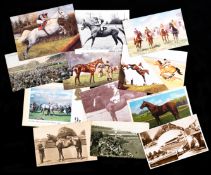 Two horse racing postcard albums, one primarily focussed on racecourses, but with various ephemera