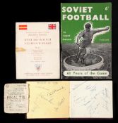 Football autographs and other memorabilia, an autograph album from the late 1950s, team-groups