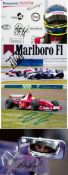 24 large colour Formula 1 signed photographic studies, comprising `Move over Juan` captioned and