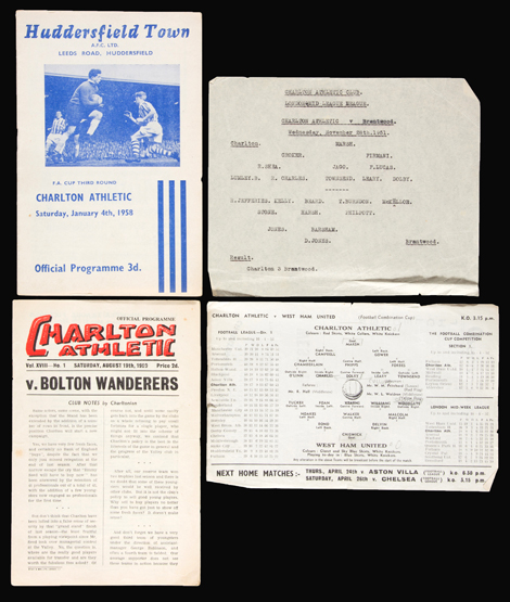 Charlton Athletic in the 1950s: an extensive collection of home and away programmes, seasons 1950-51