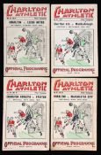 20 Charlton Athletic home programmes from seasons 1937-38 and 1938-39, 37/38 v Middlesbrough,