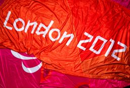 Two items of signage from the London 2012 Olympic Village, foamboard, the first with the logo of the